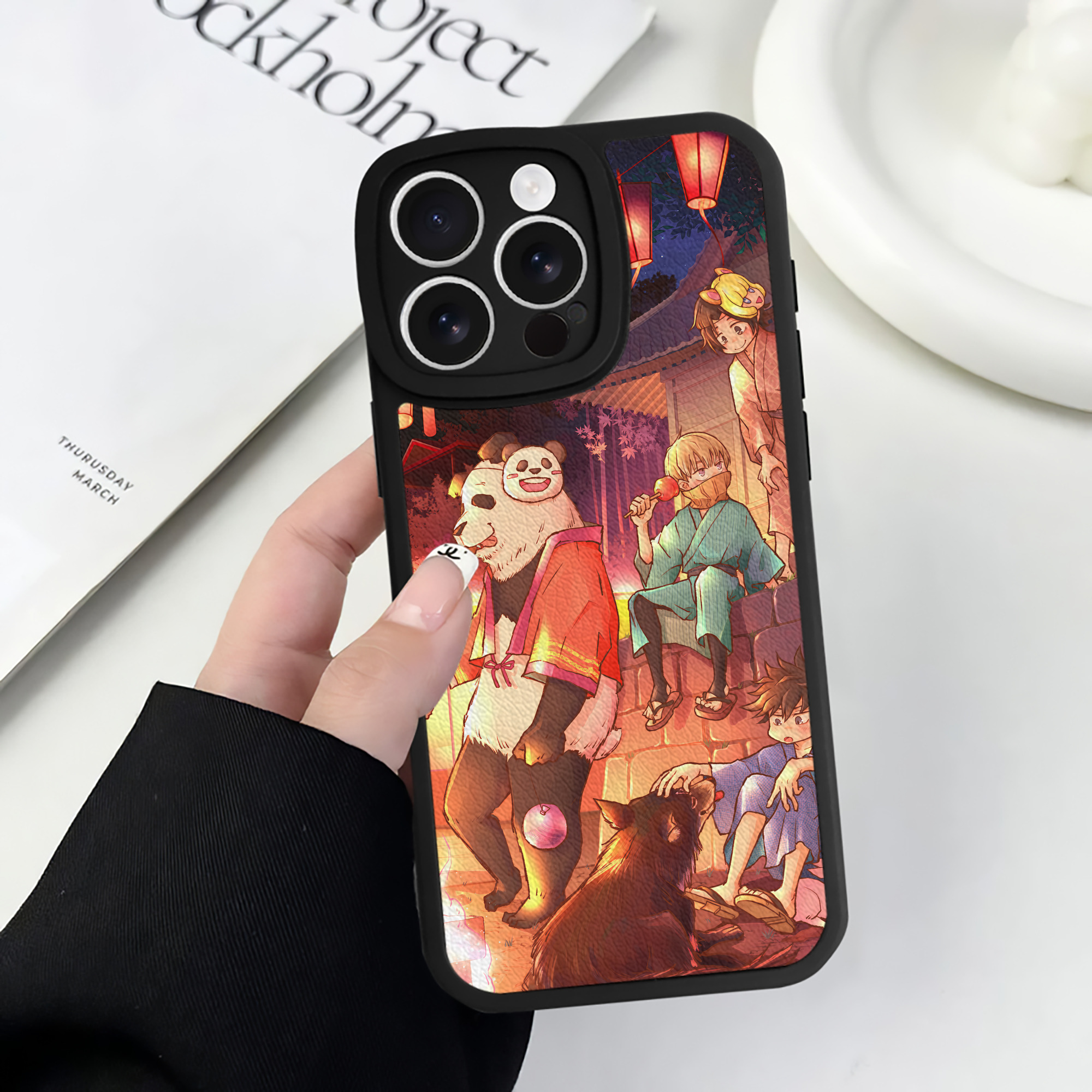 （画像用） 呪術廻戦 Jujutsu Kaisen 【iPhone 16シリーズ対応】シリコンスマホケース（レザー調） 材質：シリコン